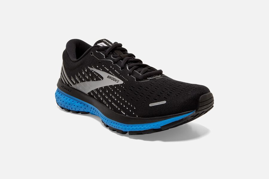 Brooks Israel Ghost 13 Road Running Shoes Mens - Black/Grey/Blue - JFS-410689